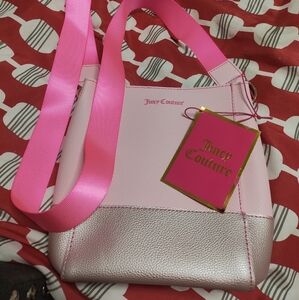 Juicy Couture Pink and Silver Crossbody Bag